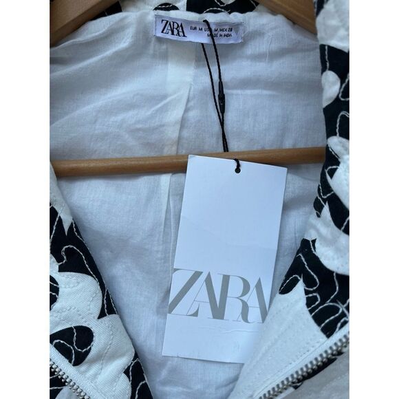 NWT Zara Blogger’s Favorite Printed Quilted Oversized Sweatshirt Jacket, Medium - Picture 15 of 16